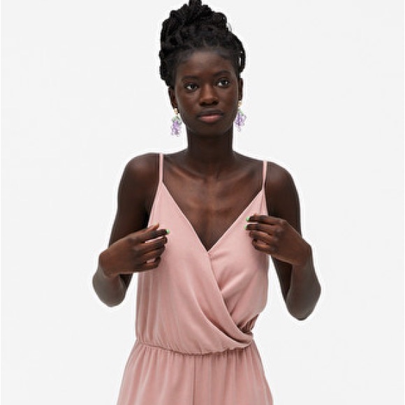 Monki Super-soft Wrap Jumpsuit in light pink 🪷 Size L 🪷 - Picture 6 of 8